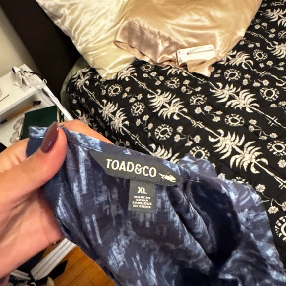 Toad&Co Navy Patterned Blouse - Picture 3 of 3